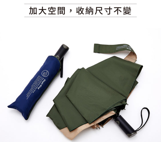 單側加長安全自動傘．背包遮蔽設計．一鍵開收